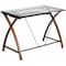 Flash Furniture Computer Desk Glass Top Cherry Desk, 23-1/2" D X 29" H, 39-1/4" W X Laminate, Table Top: Glass NAN-JN-2824S-GG - alternate 4